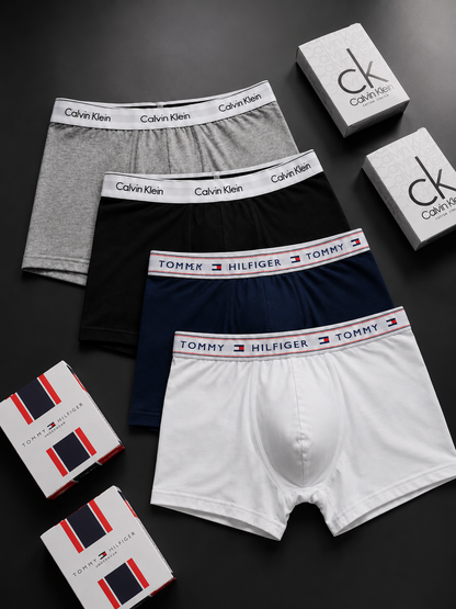 Pack X4 Boxers Tommy Hilfiger + Calvin Klein