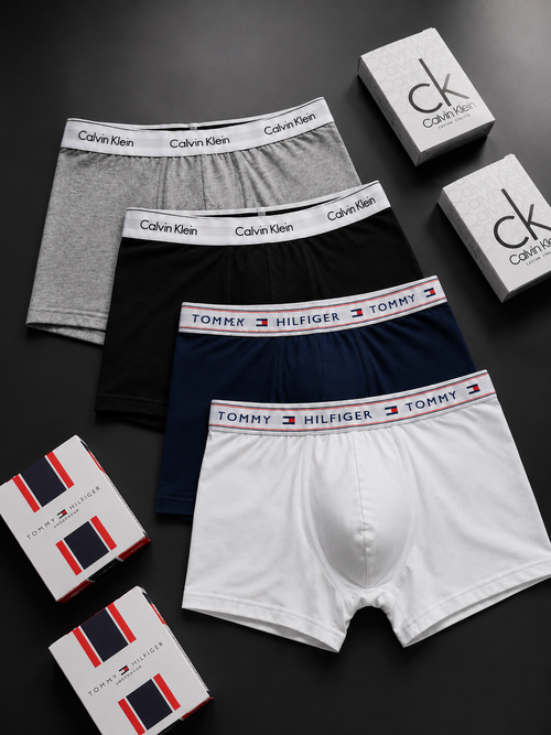 Pack X4 Boxers Tommy Hilfiger + Calvin Klein