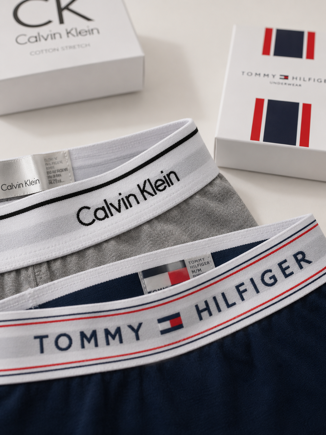 Pack X4 Boxers Tommy Hilfiger + Calvin Klein